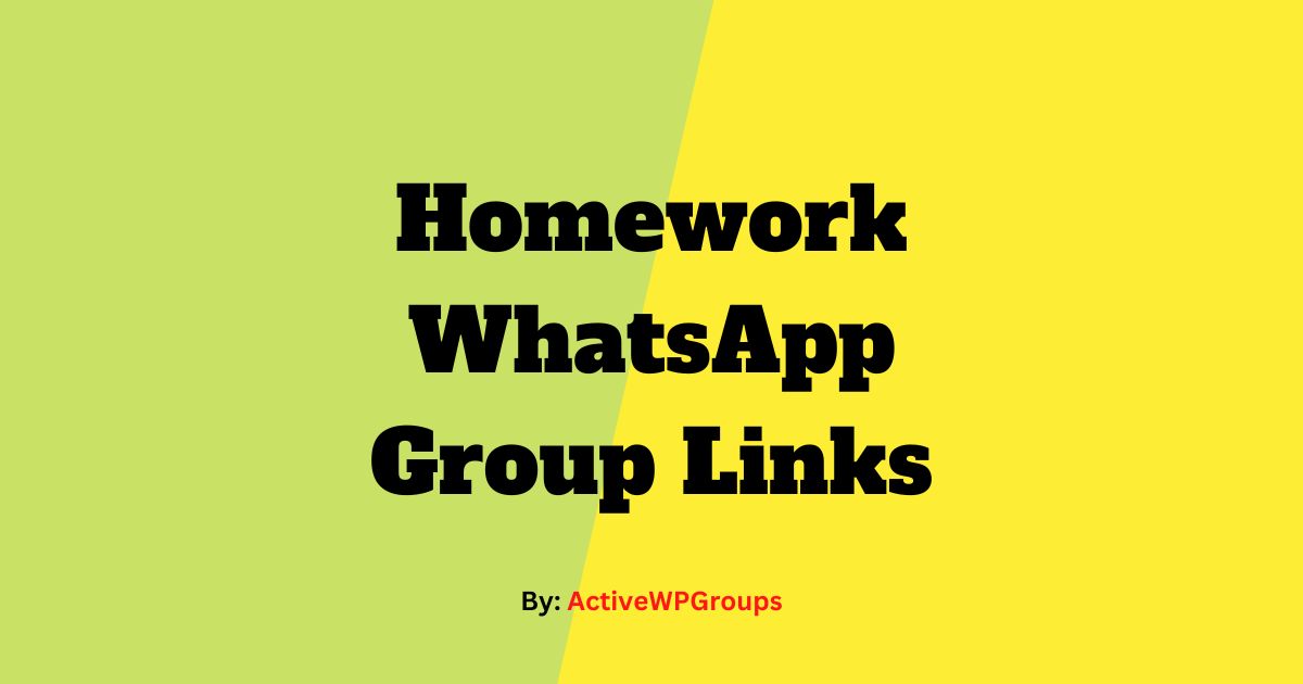homework whatsapp group link