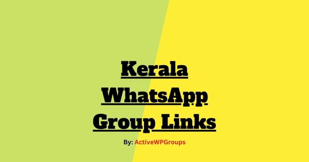 Kerala WhatsApp Group Links List Collection