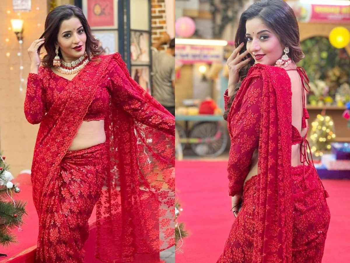 Read more about the article Monalisa Red Saree Look: रेड कलर की साड़ी में चमक रही हैं, इंस्टाग्राम पर वायरल हैं उनकी शानदार तस्वीरें!